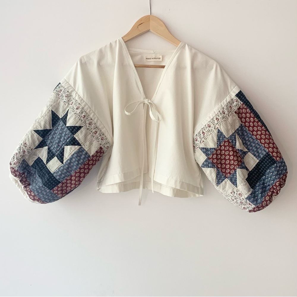 Mesa Workshop Reworked Vintage Quilt Sleeve Blouse